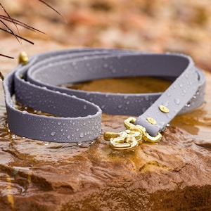 BioThane® Waterproof Dog Leash - Stone Grey