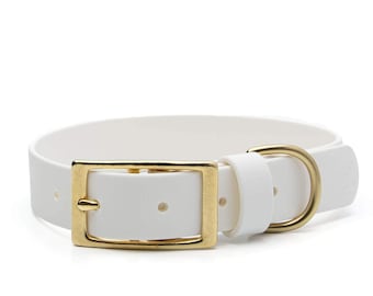 BioThane® Waterproof Buckle Dog Collar - White