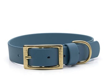BioThane® Waterproof Buckle Dog Collar - Steel Blue