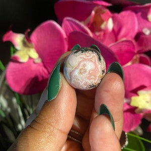 High Quality Rhodochrosite Sphere, Pink, Small, Stone Sphere, Compassion, Gemmy Gem