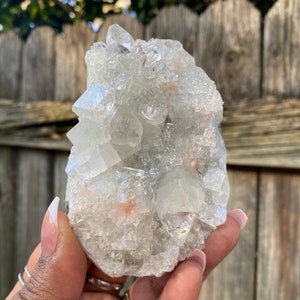 High Grade Clear Apophyllite Geode with Rainbows, Sparkling, Clear Apophyllite, Gemmy Gem