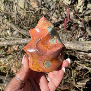 Chunky Polychrome Jasper Flame, Orange Cream, Gemmy Gem