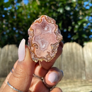 Gorgeous Pink Ojo Laguna Agates From Mexico, Listing is for ONE