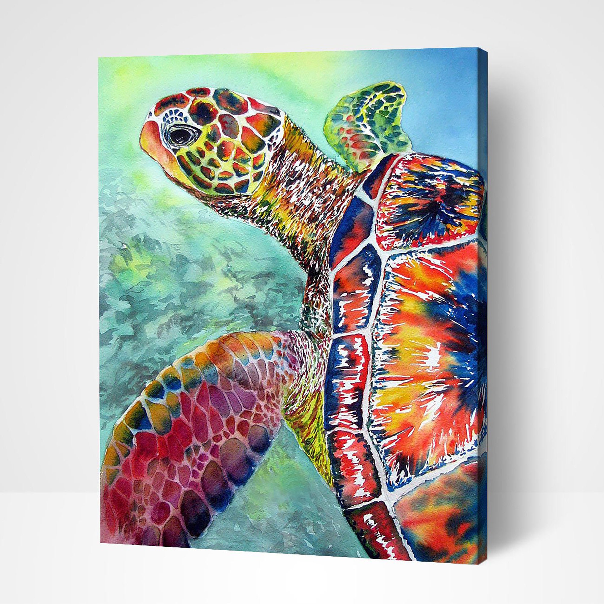 Sea Turtle Paint By Numbers Kit Paint by Numbers for Adults Etsy