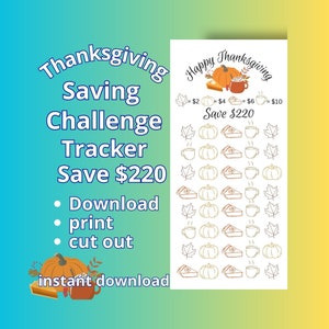 Thanksgiving Savings Challenge Tracker