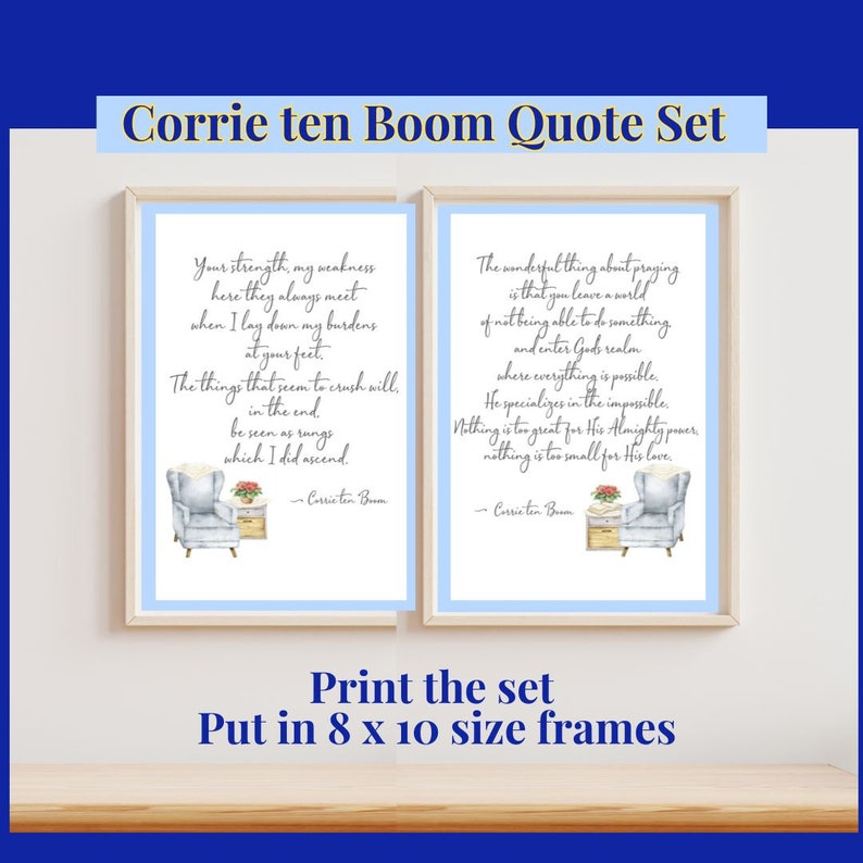 Corrie Ten Boom Printable Set Includes Two of Her Famous Quotes - Etsy