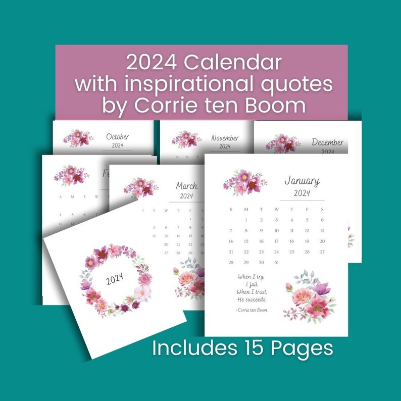 Corrie Ten Boom Quote 2024 Calendar Etsy