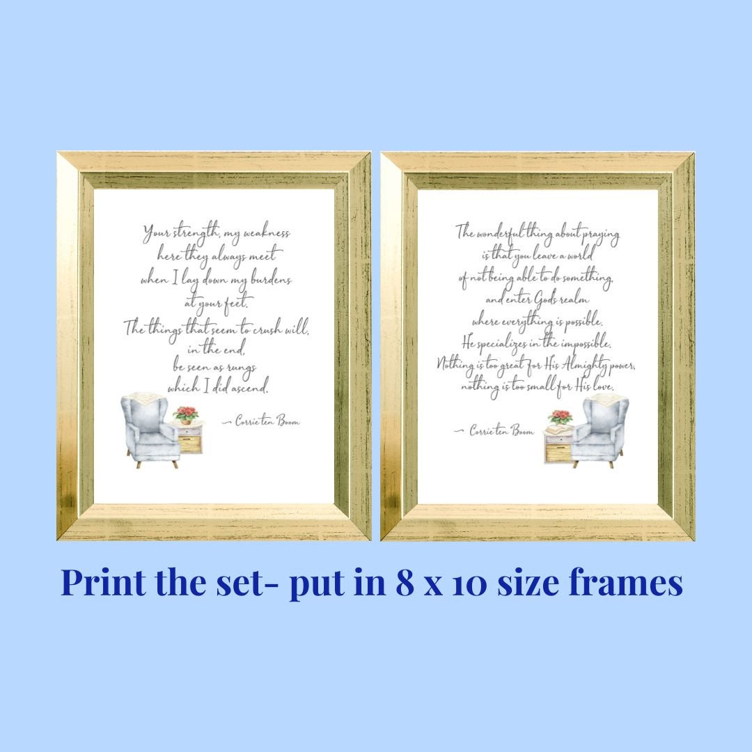 Corrie Ten Boom Printable Set Includes Two of Her Famous Quotes - Etsy