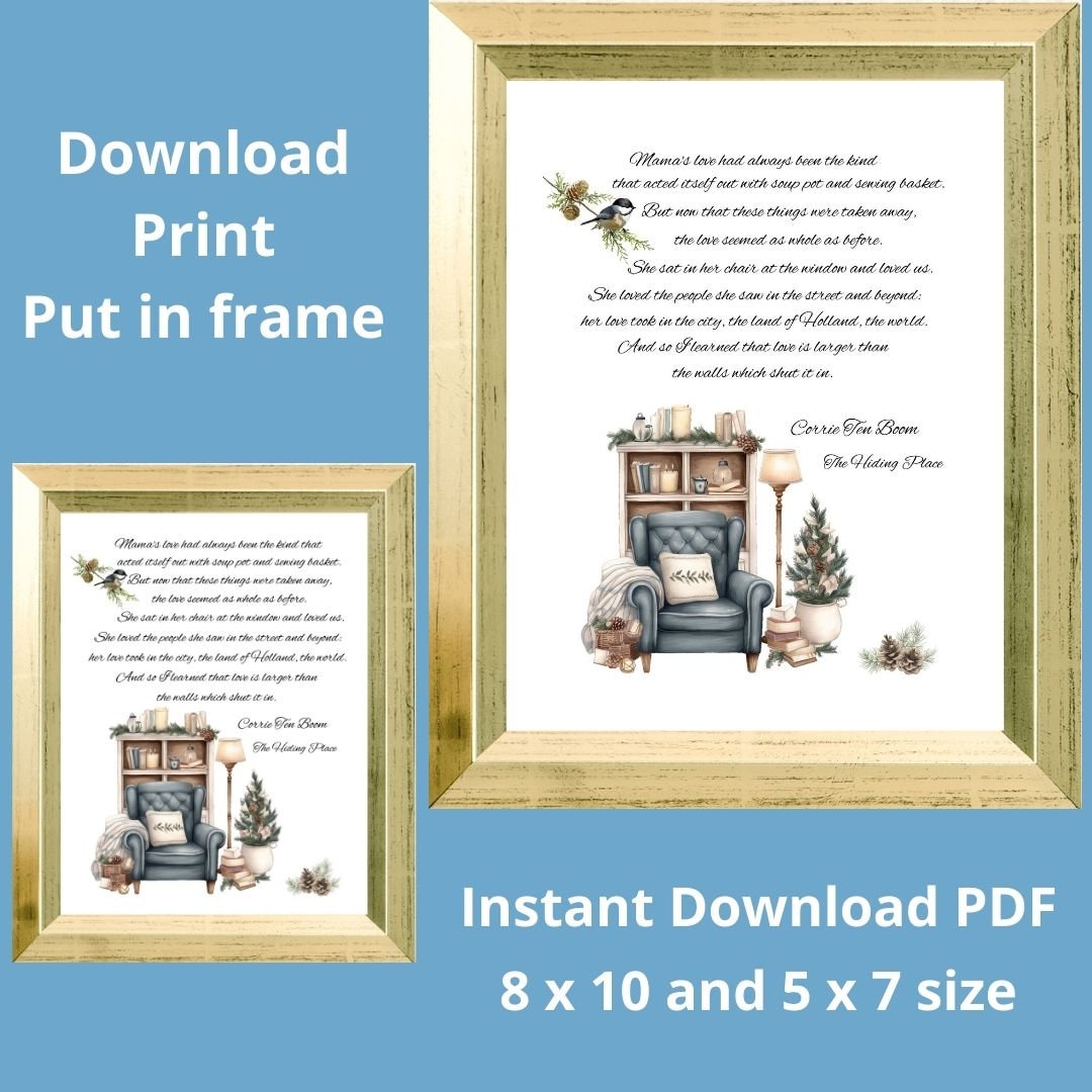 Corrie Ten Boom Printable Quote From the Hiding Place - Etsy