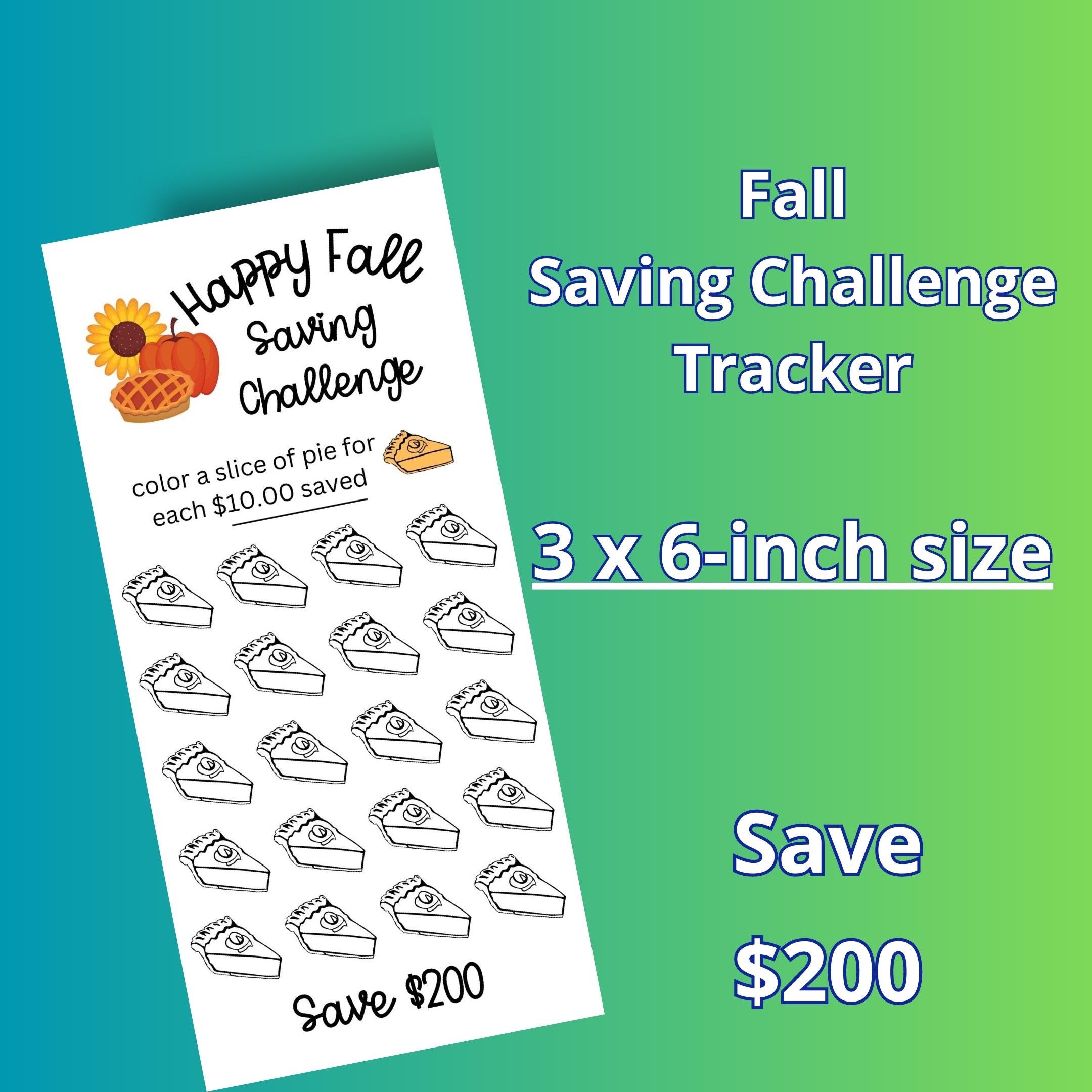 Fall Tracker Form Printable Fall Saving Challenge Tracker - Etsy