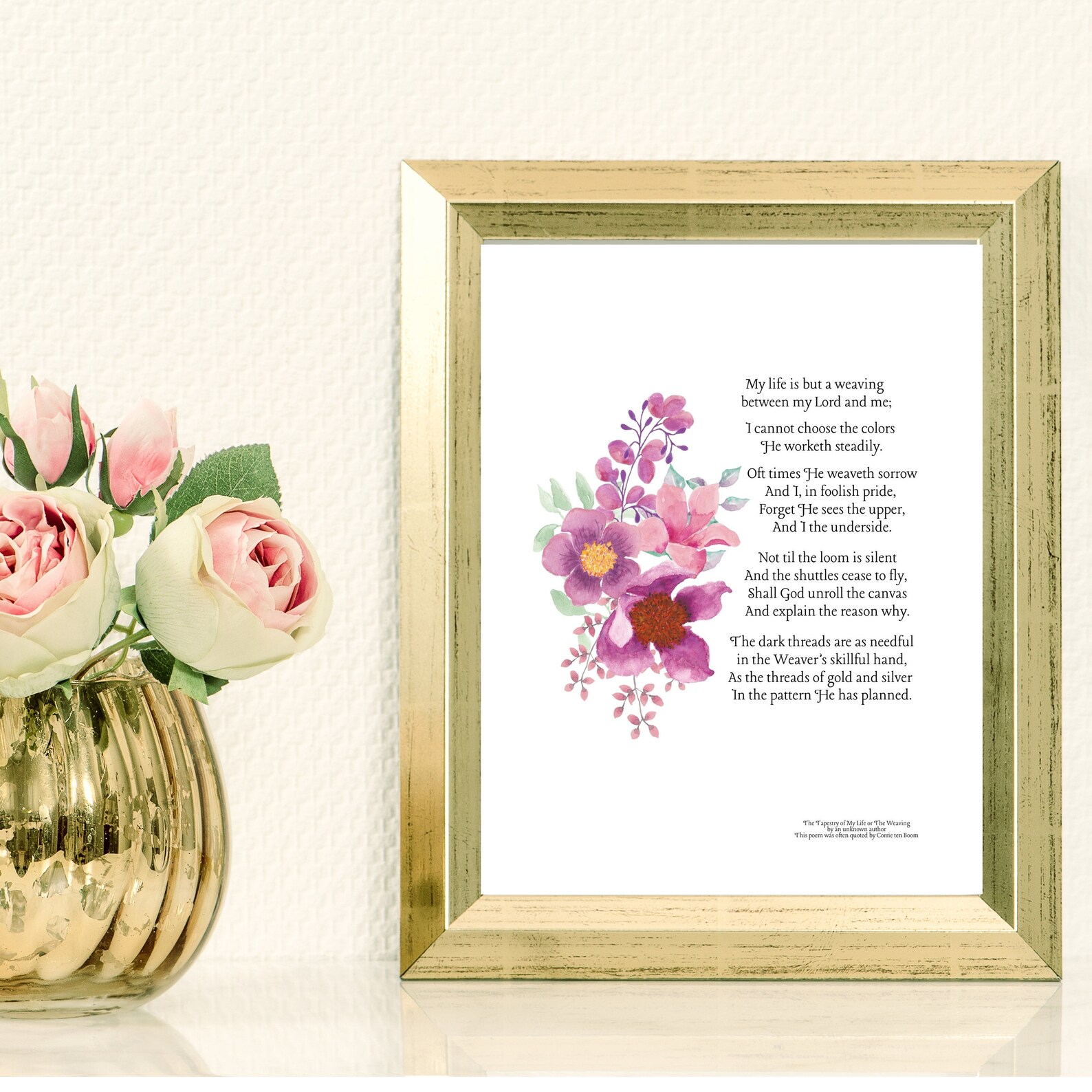 The Weaving or My Life is a Tapestry Poem Was Often Read by Etsy