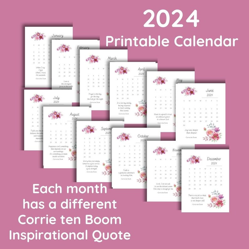 Corrie Ten Boom Quote 2024 Calendar Etsy