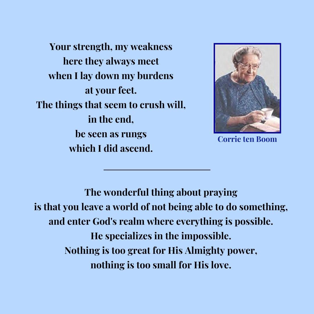 Corrie Ten Boom Printable Set Includes Two of Her Famous Quotes - Etsy