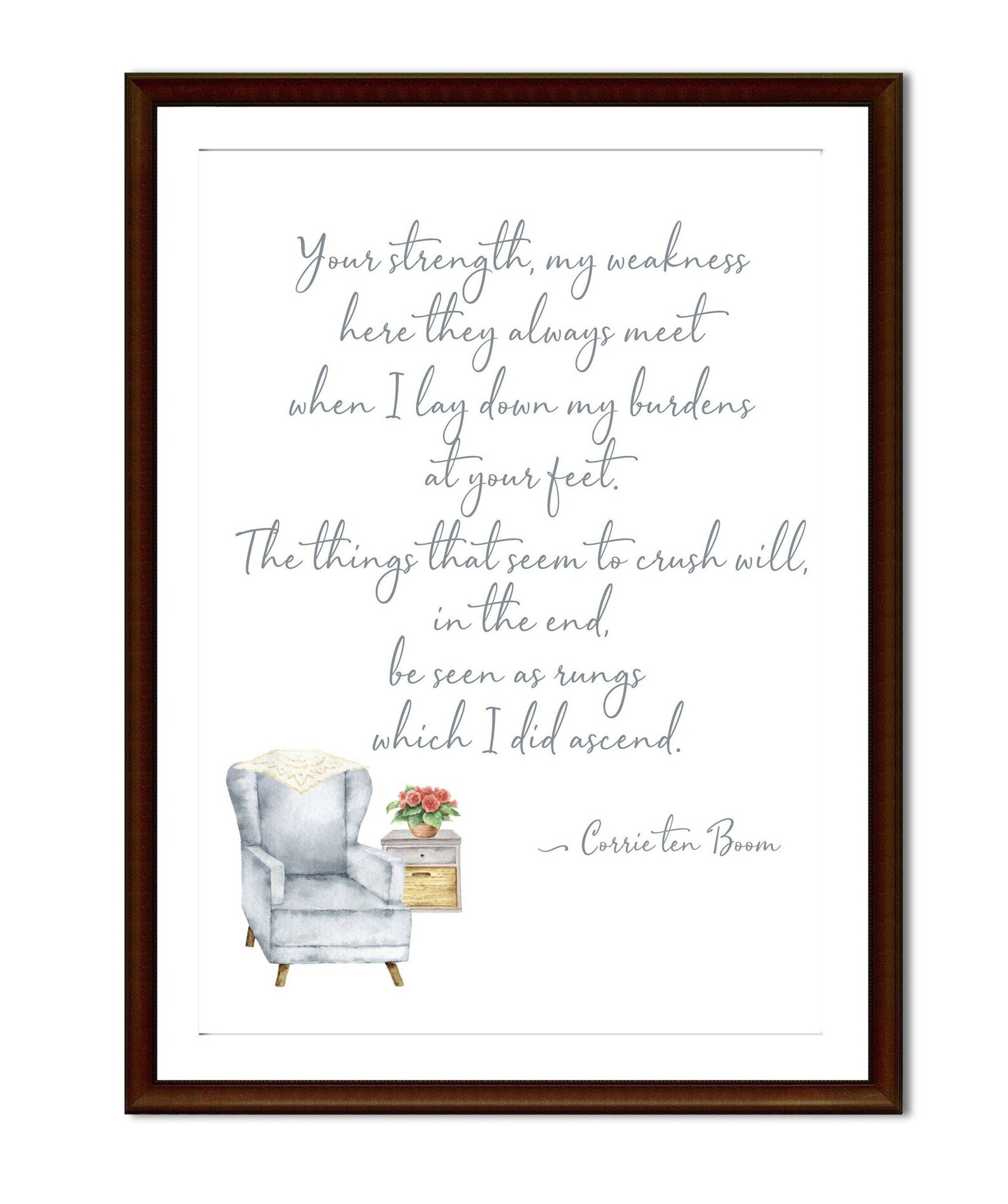 Corrie ten Boom quote 8x10 printable poetry | Etsy
