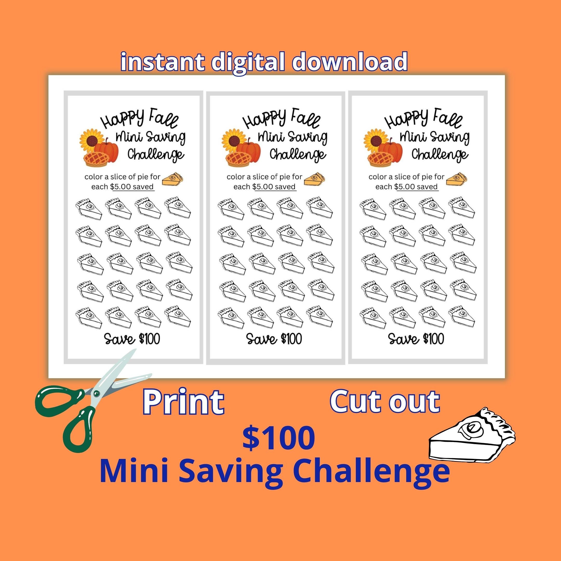 Fall Mini Saving Challenge Printable - Etsy