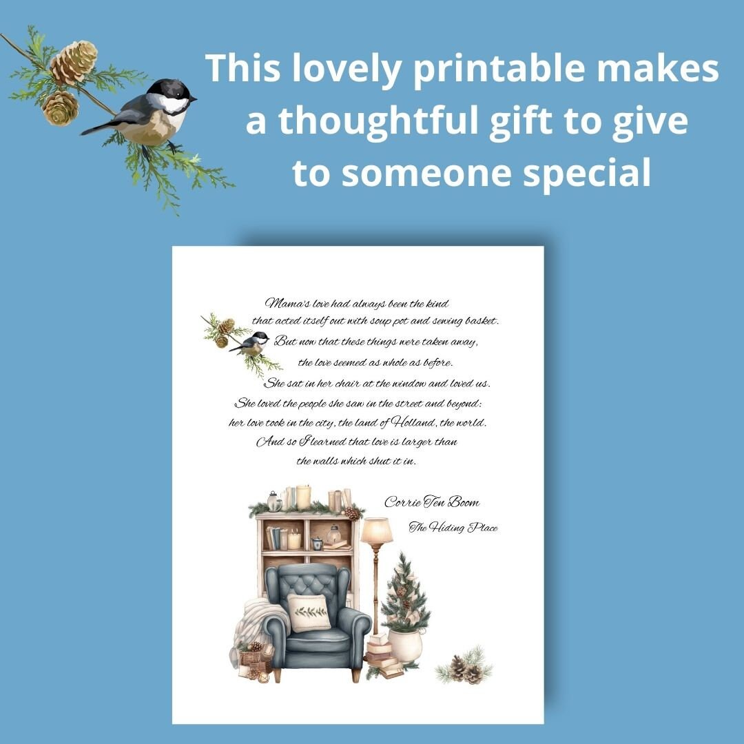 Corrie Ten Boom Printable Quote From the Hiding Place - Etsy