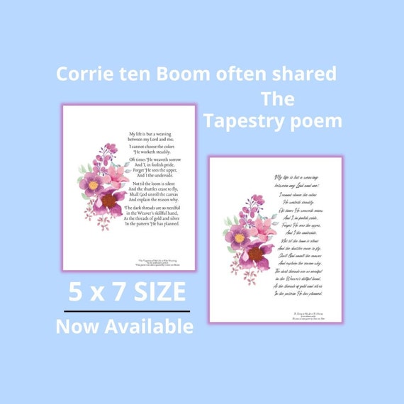 その他 SKIP ON THE POEM [CD] The Tapestry Poem That Was Often Read by Corrie Ten Boom - Etsy