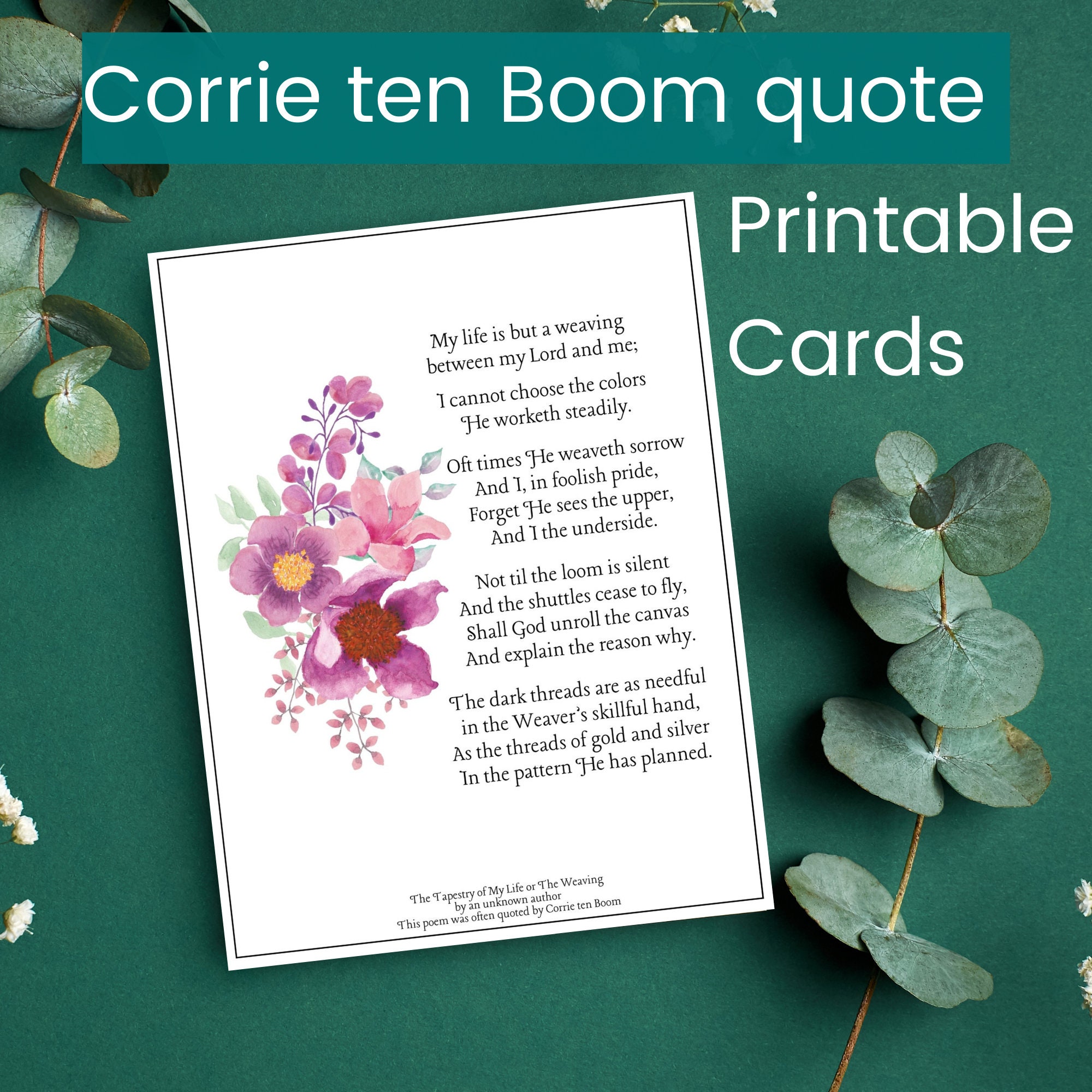 Corrie Ten Boom Quote Greeting Card Set Print, Cut and Fold Assortment of 8 Printable Cards - Etsy Corrie Ten Boom Quote Greeting Card Set Print, Cut and Fold Assortment of 8 Printable Cards - Etsy