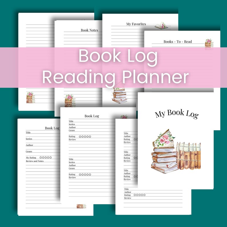 Book Log Reading Journal Planner is Undated - Etsy