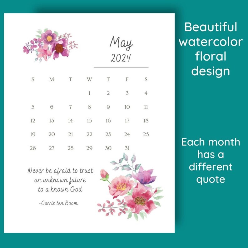 Corrie Ten Boom Quote 2024 Calendar Etsy