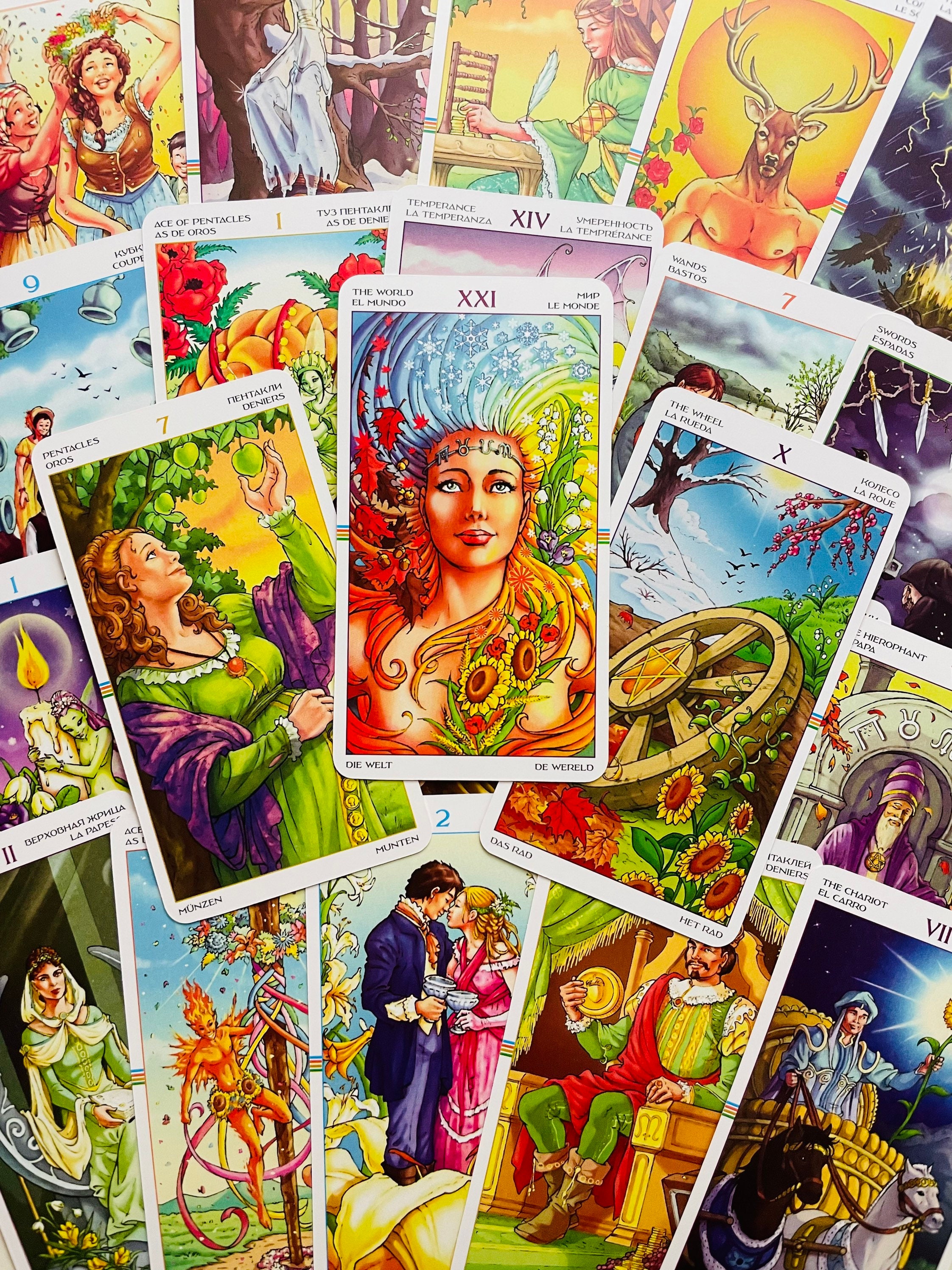 Wheel of the Year Tarot 78 Cards Deck Tarot for Beginners Etsy
