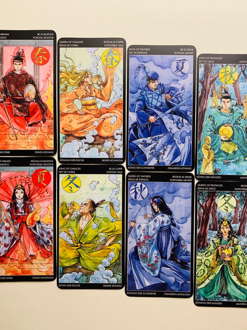 manga tarot 78 cards decktarottarot decktarot cardstarot etsy