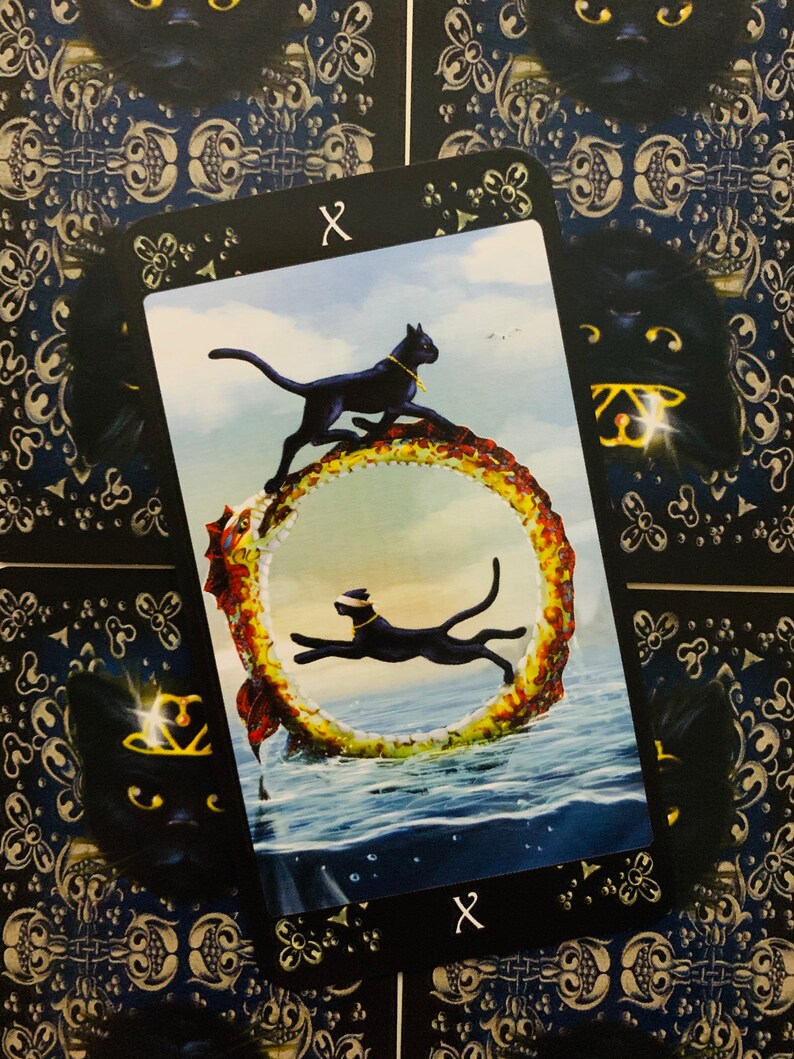 Black Cats Tarot 78 Cards Decktarotunique Tarottarot for Etsy