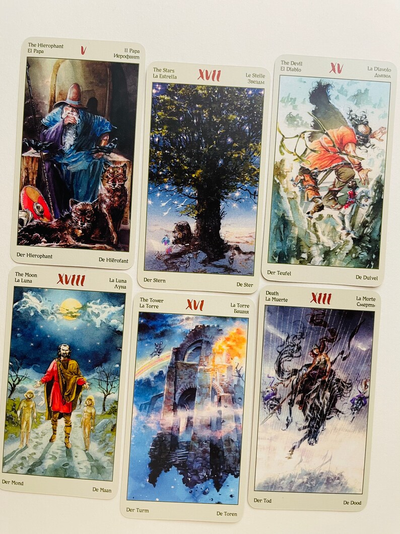 Vikings Tarot 78 Cards Deckoracle Cardsviking Tarotwarrior Etsy
