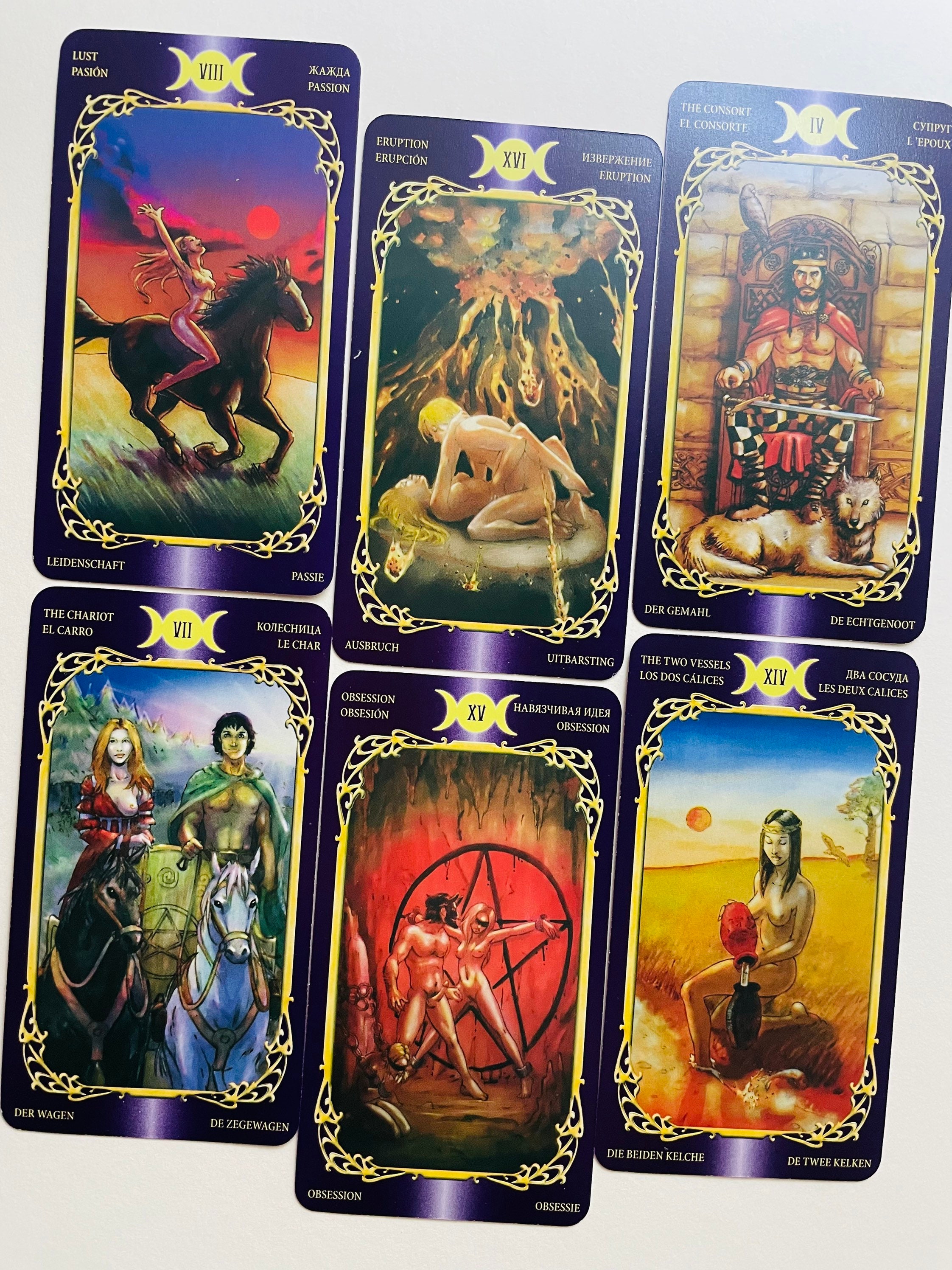 Sensual Wicca Tarot 78 Cards Deck Erotic Tarot Deck Erotic Etsy 