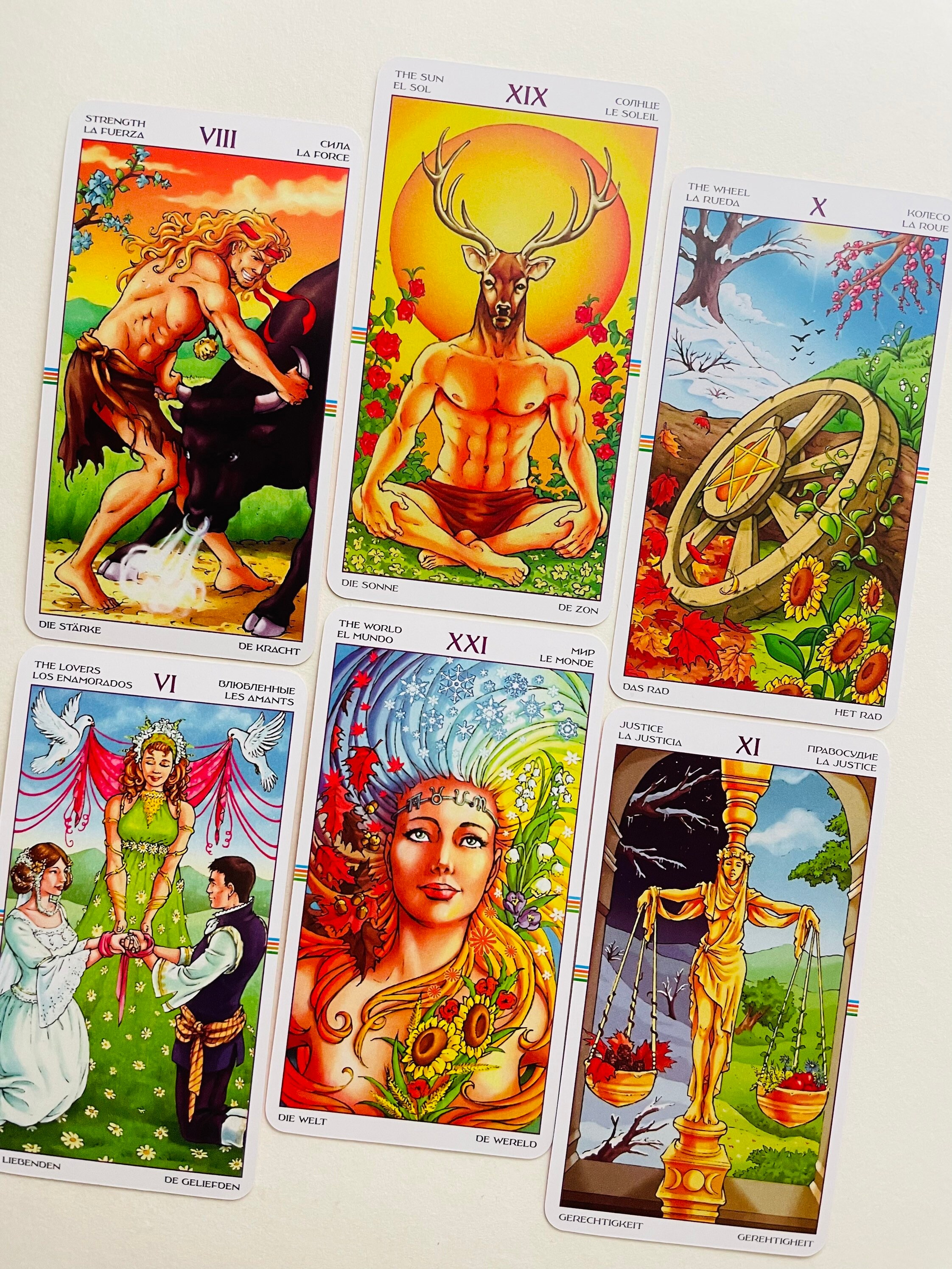 Wheel of the Year Tarot 78 Cards Deck Tarot for Beginners Etsy