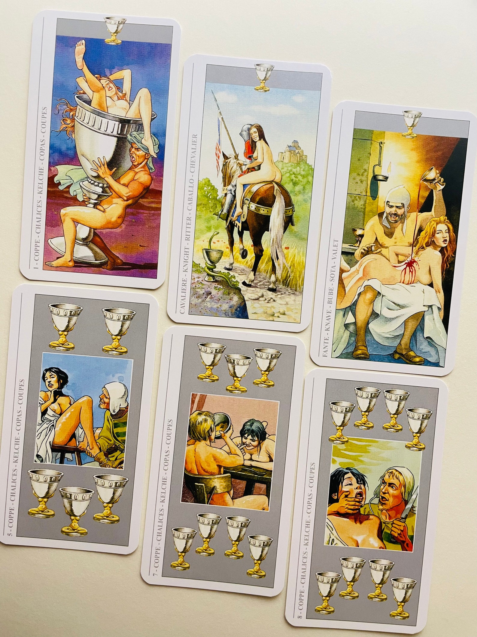 decameron tarot 78 cards deck erotic tarot deck erotic tarot etsy