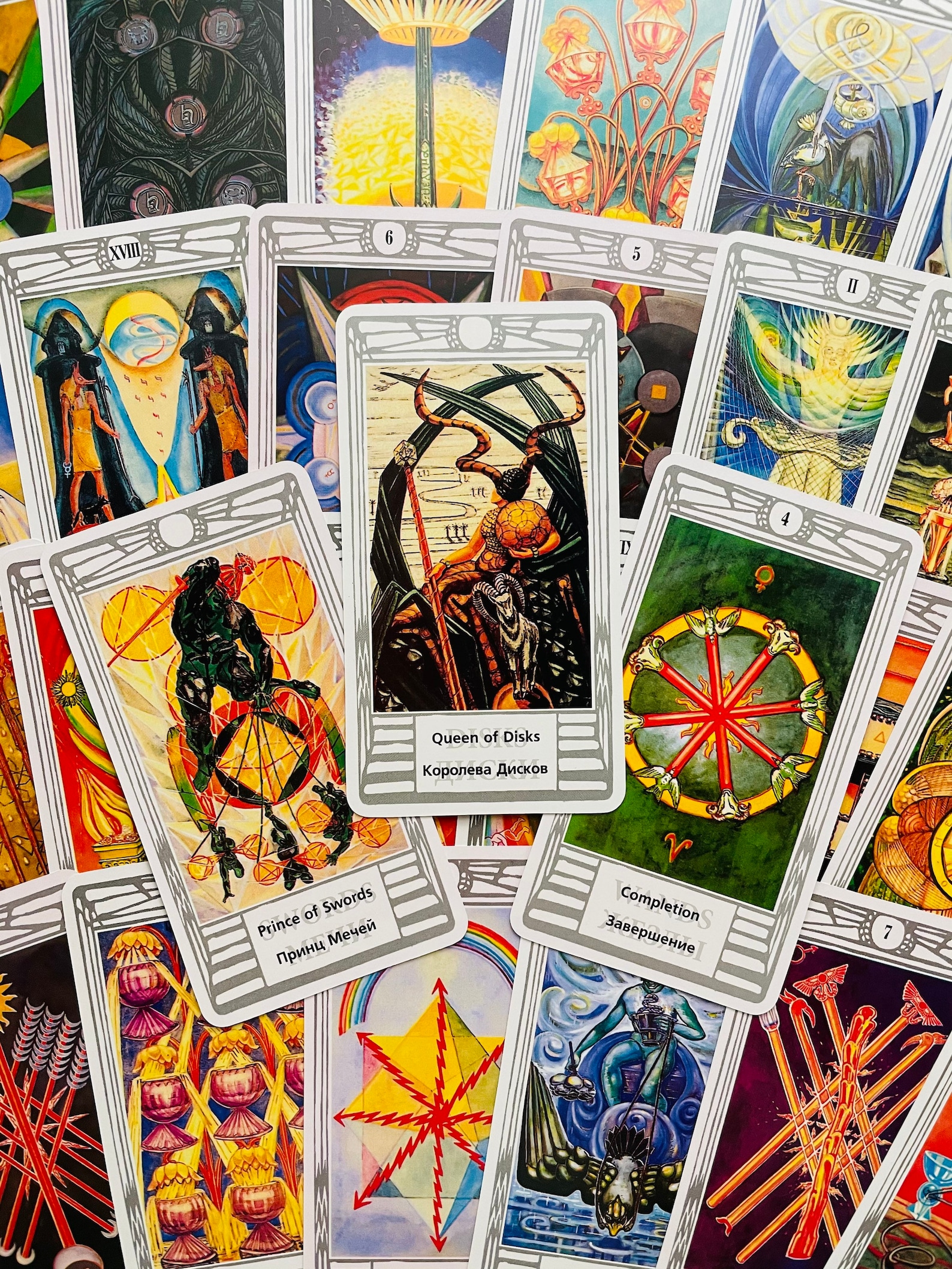 Thoth Tarot by Aleister Crowley 78 Cards Deckthoth Tarot Card Etsy