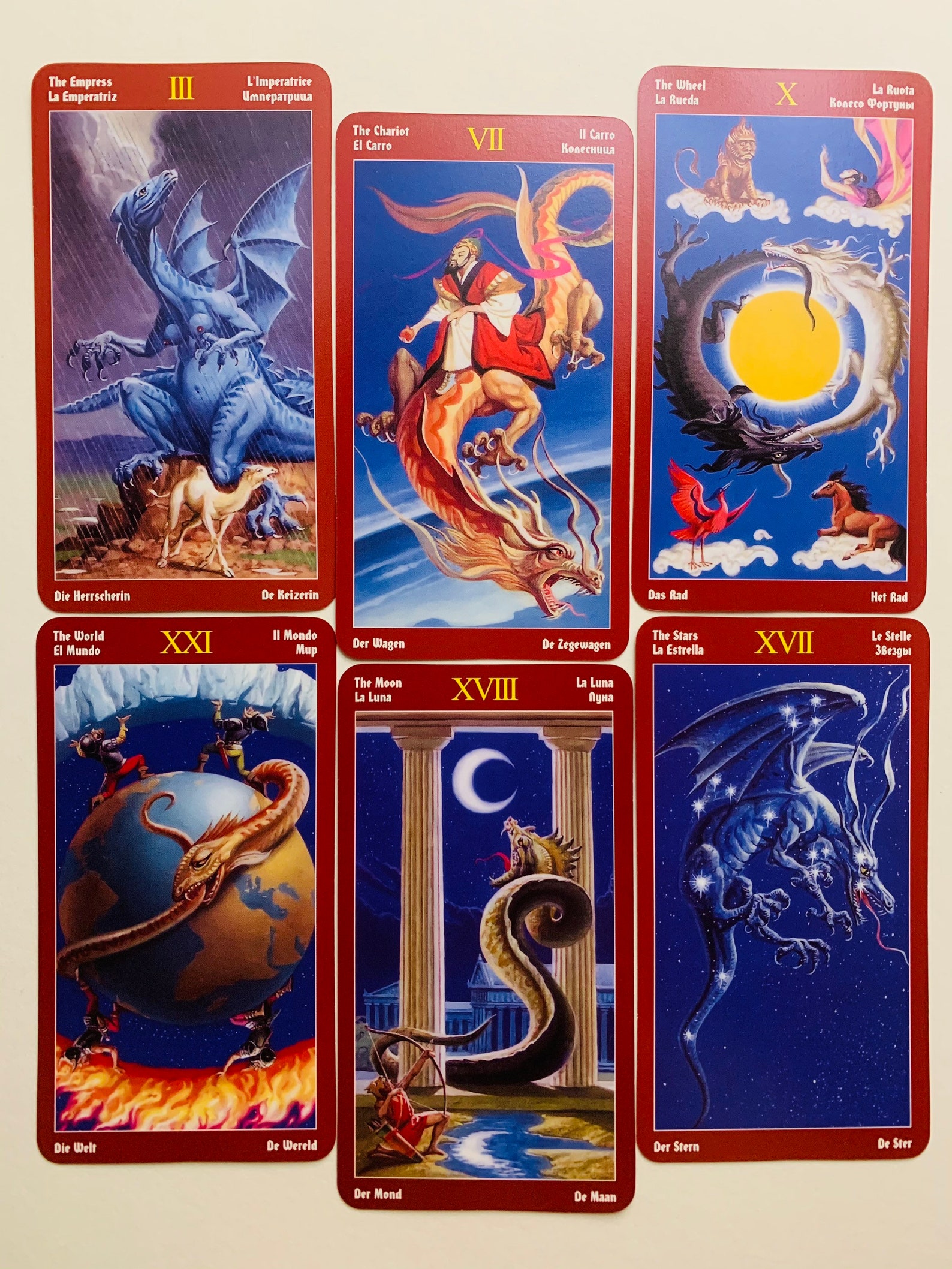 Dragons Tarot 78 Cards DeckTarotTarot DeckTarot Cards Etsy