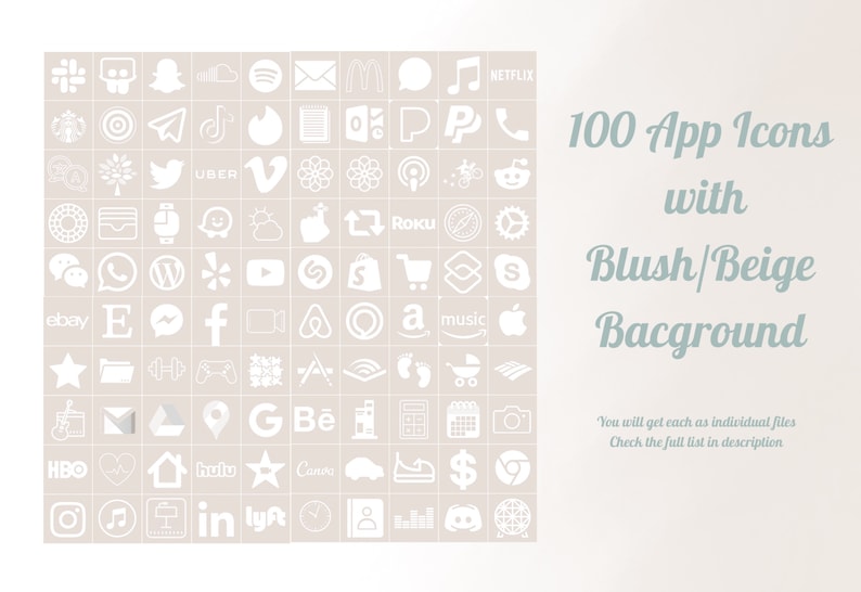 Turquoise and Blush App Icons 350 App Covers for Iphone Home Screen IOS 14 Boho Pastel Aesthetic Apps Soft Pastel Themed Icon Pack