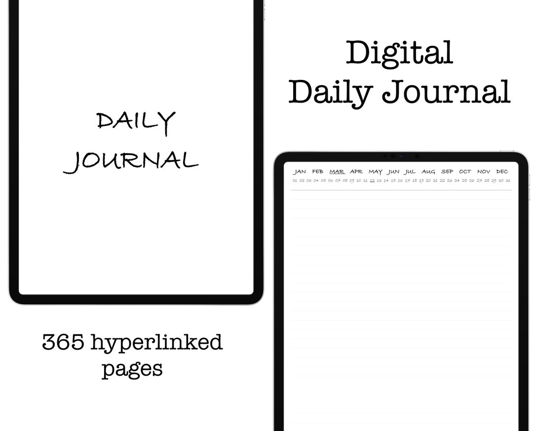 Digital Daily Journal, Goodnotes Journal, Diary Journal, 366 Daily