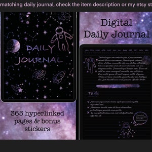 Digitale Sticker motivational quotes lila galaxy, für iPad Planner, Goodnotes, Notability, PDF Planners Bild 5