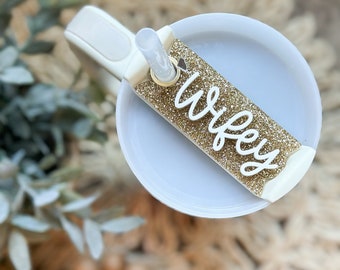 Wifey Tumbler Name Plate, Bride Name Plate, Personalized Name Plate