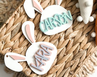 Easter Bunny Tag, Easter Basket Tag, Custom Easter Tag, Personalized Easter Tag