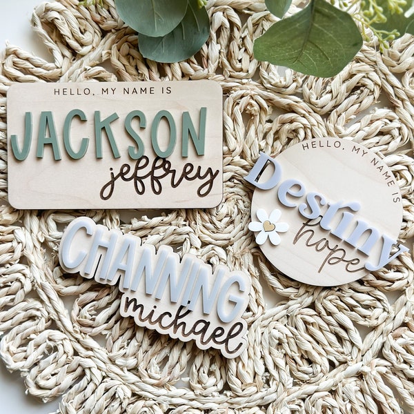 Baby Name Announcement, Name Announcement, Birth Announcement, Name Sign, Baby Name Sign