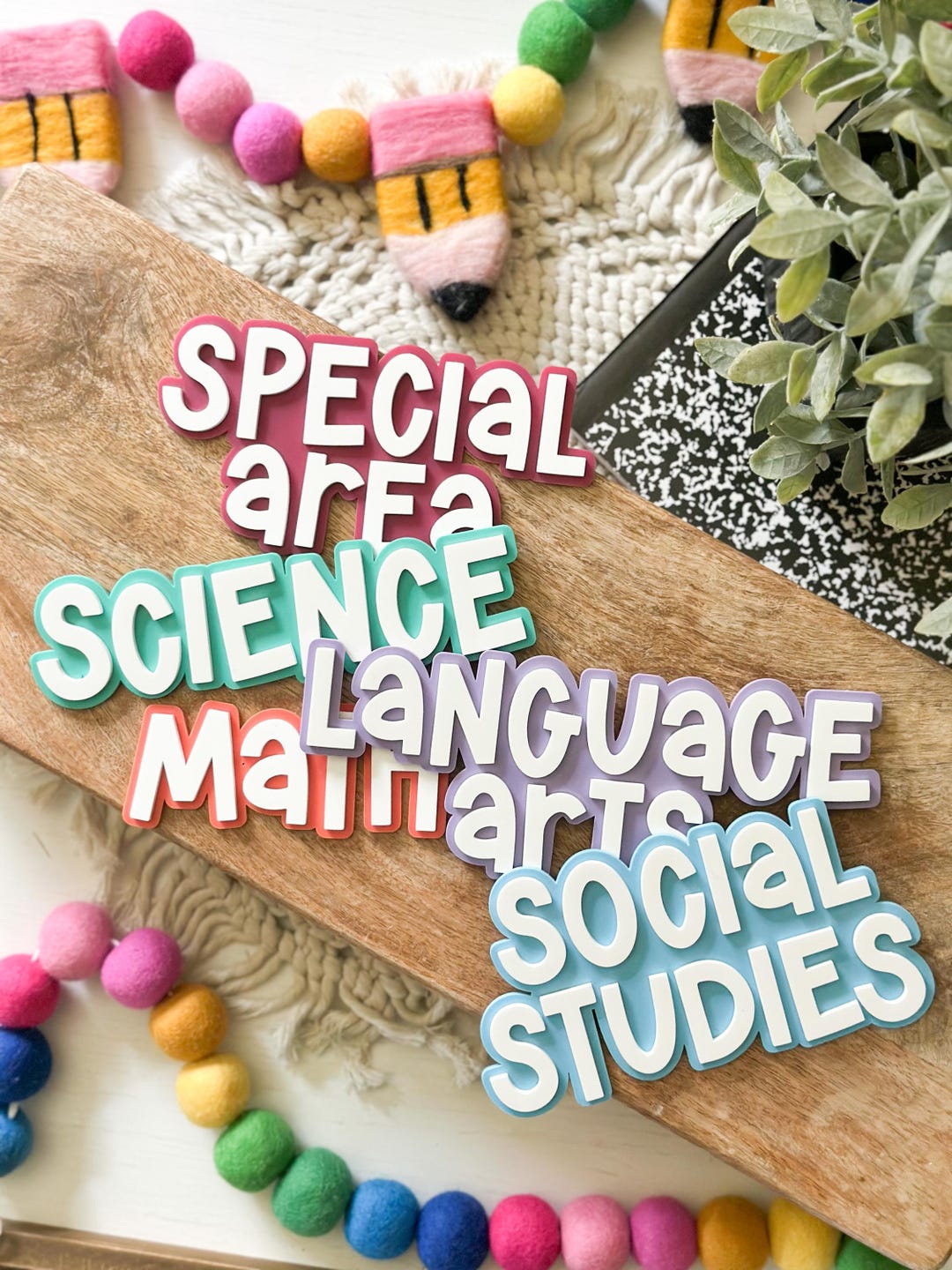 Math Subject Label Magnets Classroom Decor, Teacher Magnets, Subject, Organization, Whiteboard ...