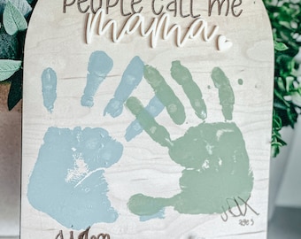 Father's Day/Mother's Day Handprint Sign, Handprint Sign, Mother's Day Gift, Gift for Mom, Gift for Dad, Gift for Grandma