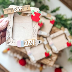 School Magnetic Picture Frames, Picture Frame Fridge Magnet, School Ornament