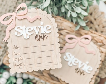 Bow, Birth Stats , Name Announcement, Birth Announcement, Name Sign, Baby Name Sign, Baby Girl, New Baby, Hospital