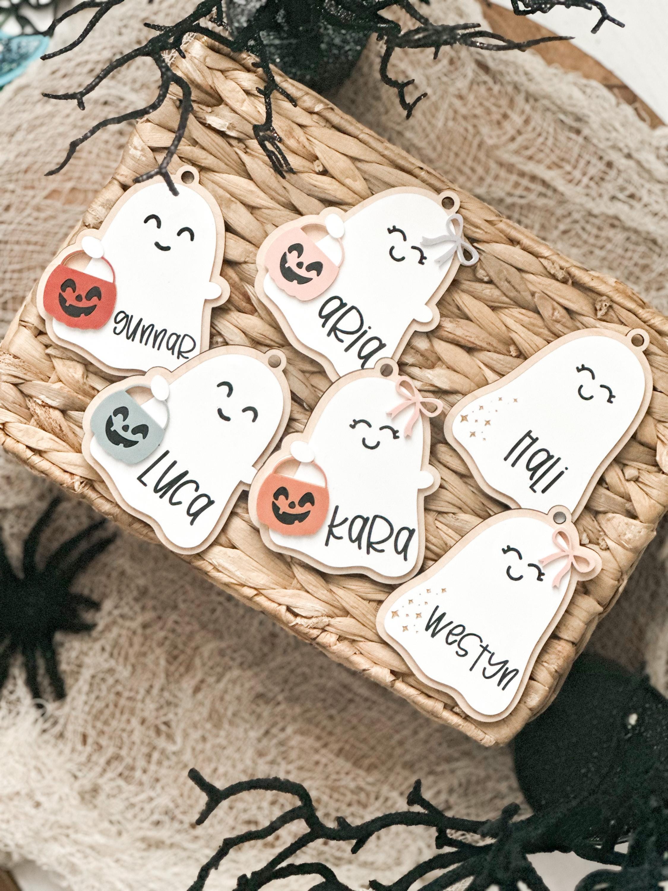 Halloween Ghost Tag, Cute Ghost, Boo Basket Tag, Halloween Bucket Tag, Personalized Tag