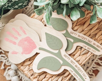 Flower Handprint, Craft, Mother's Day, Keepsake, Children, Kid's Craft, First Mother's Day