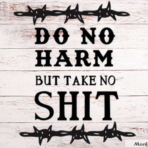 Do No Harm but Take No Shit cut file, sublimation print, HTV cut file, Country svg