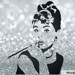 Audrey Hepburn Silhouette SVG/PNG vinyl cut file, Audrey Silhouette htv cut file, digital Audrey Hepburn file