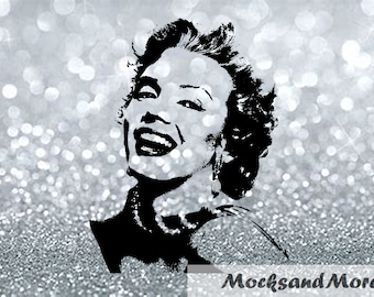 Marilyn Monroe Silhouette Image SVG, Sublimation print file, Vinyl cut file