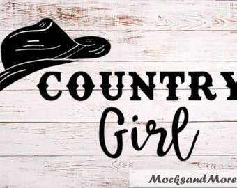 Country Girl SVG, Sublimation Print File, Vinyl Cut File, HTV cut file, Country SVG