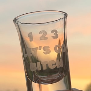 Personalised shot glasses | 1 2 3 lets go | FASTSHIPPING bff gifts